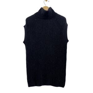 Vince XS black turtleneck neck sleeveless sweater Dress